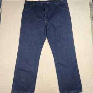 NWT Rustler Classic Blue Jeans Mens‎ 46x32 Regular Fit Straight Leg Denim